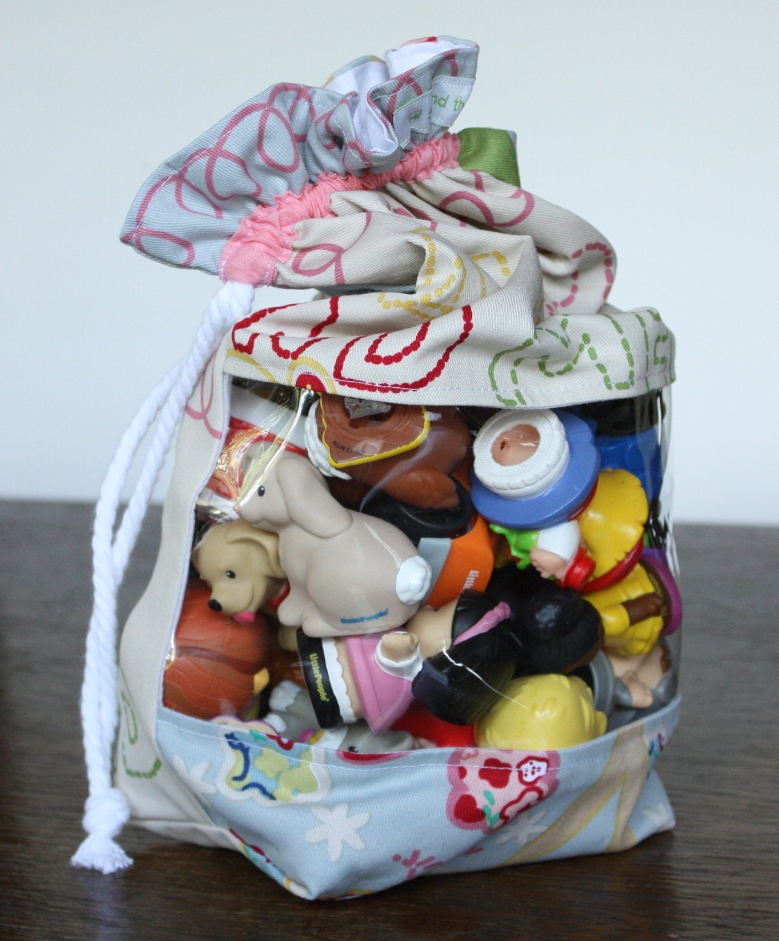 soft toy in a bag