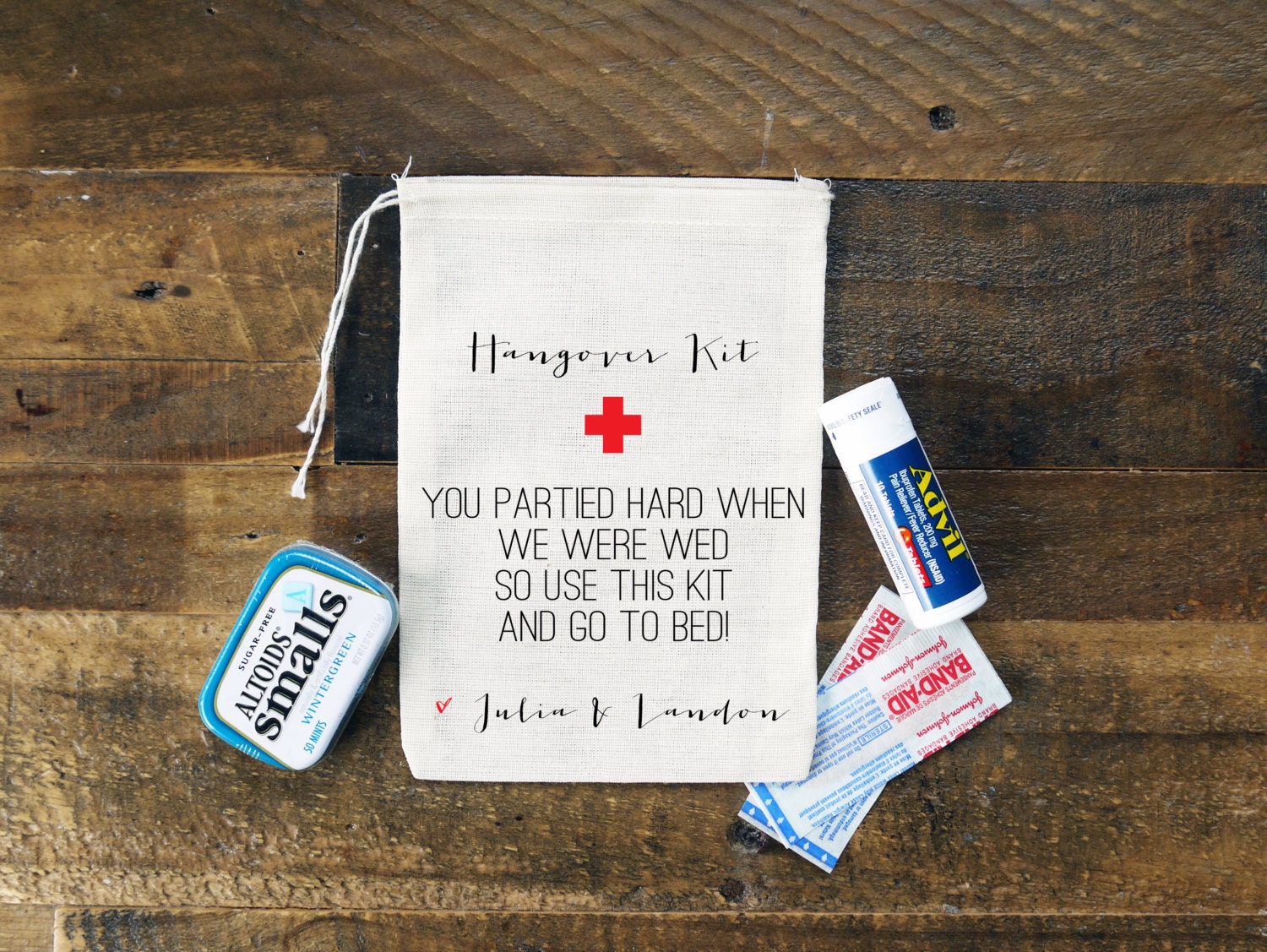 Hangover Bags set of 10 Personalized Wedding Poem Hangover