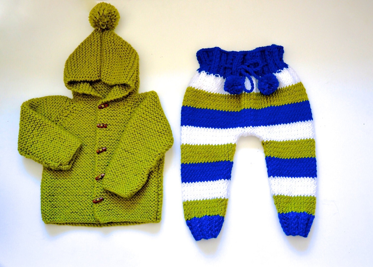 Hand Knitted Baby Boy Wool by NeslisHandcrafts on Etsy