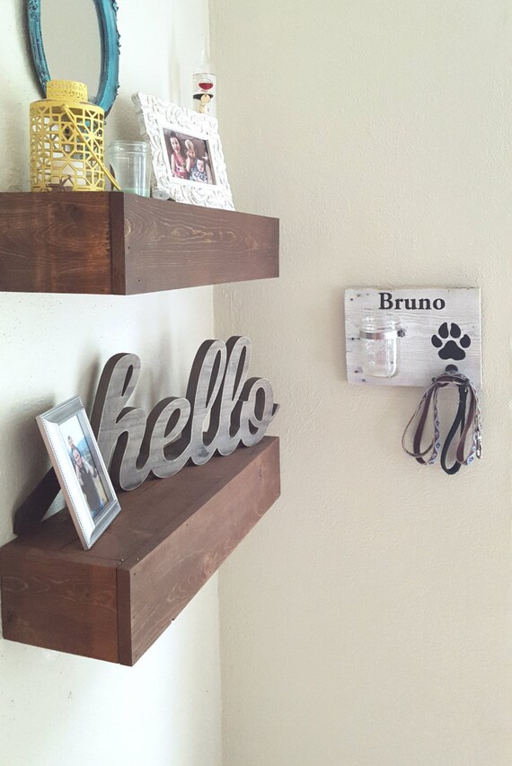 Dog Leash & Treat Holder, Dog Leash Holder, Dog Treat Holder, Mason Jar