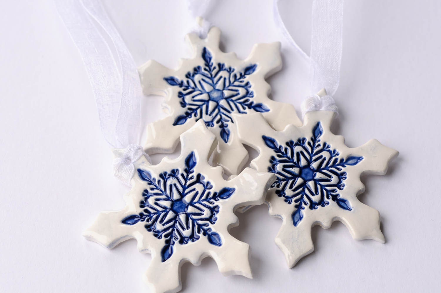 ceramic christmas ornaments white christmas by islaclay on ceramic christmas ornaments white christmas by islaclay on