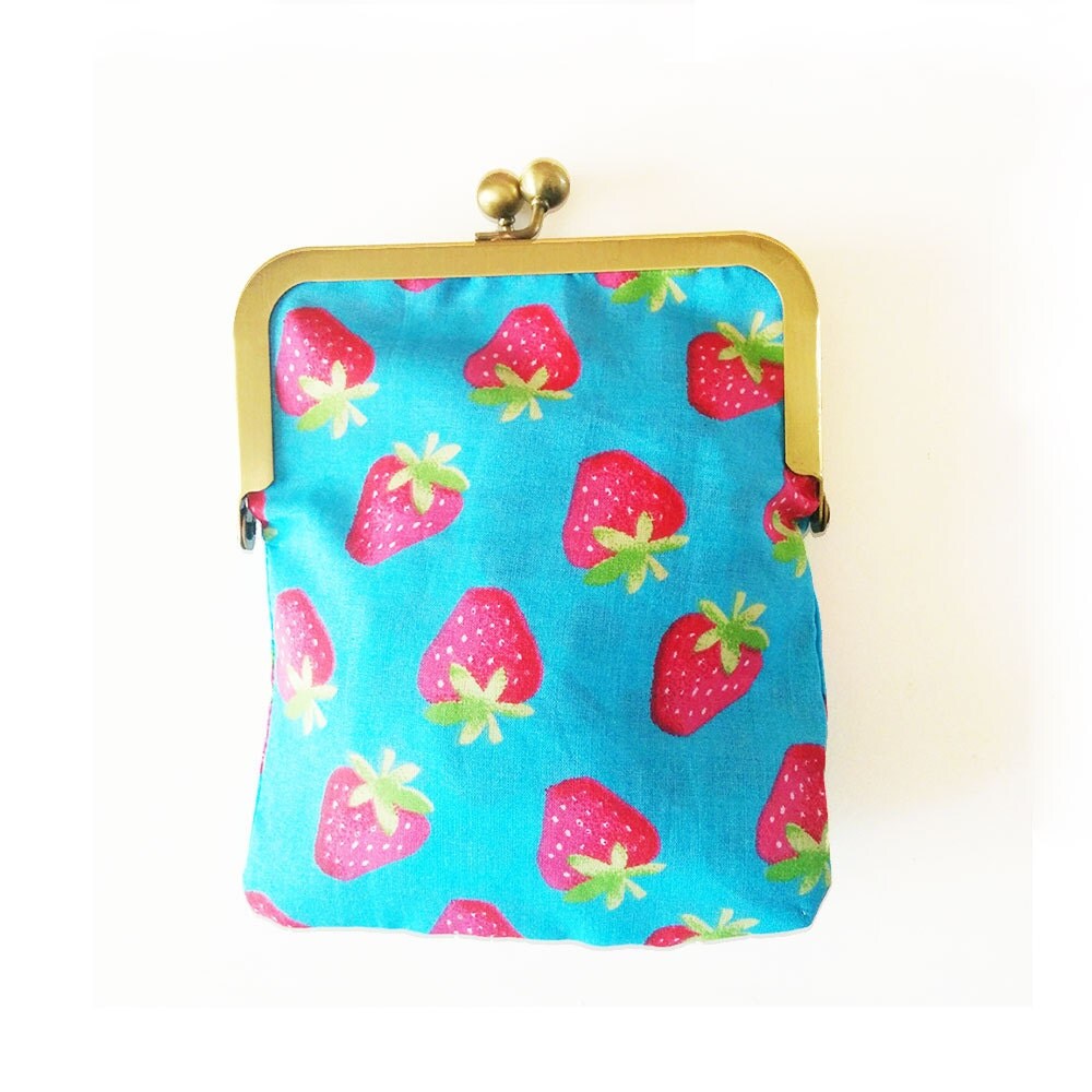 coin purse strawberry bag strawberries cute coin purse