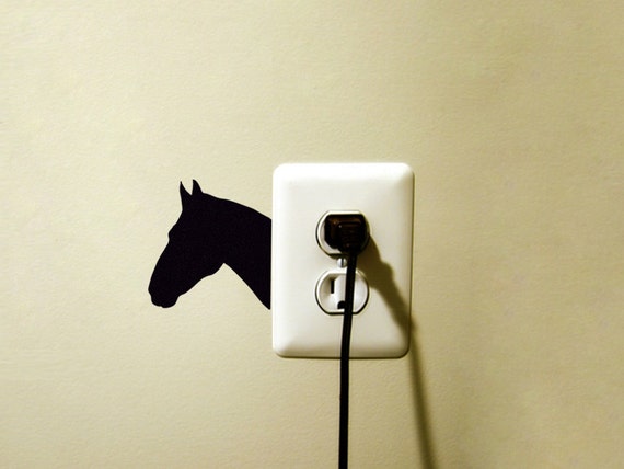 fabric decal horse head