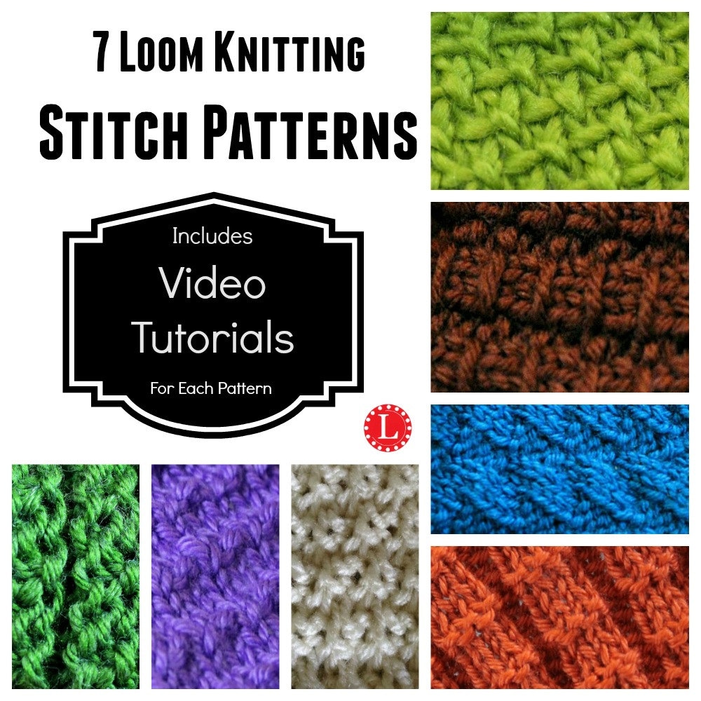 Loom Knitting Stitches 7 Patterns: Andalusian Linen Double