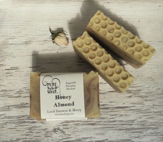 Honey Almond Soap Organic 100% All Natural Olive By Purenakedsoap