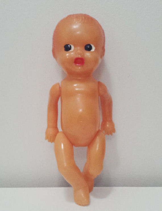 Vintage plastic Baby Doll Pressman Toy by DanushasCollectibles