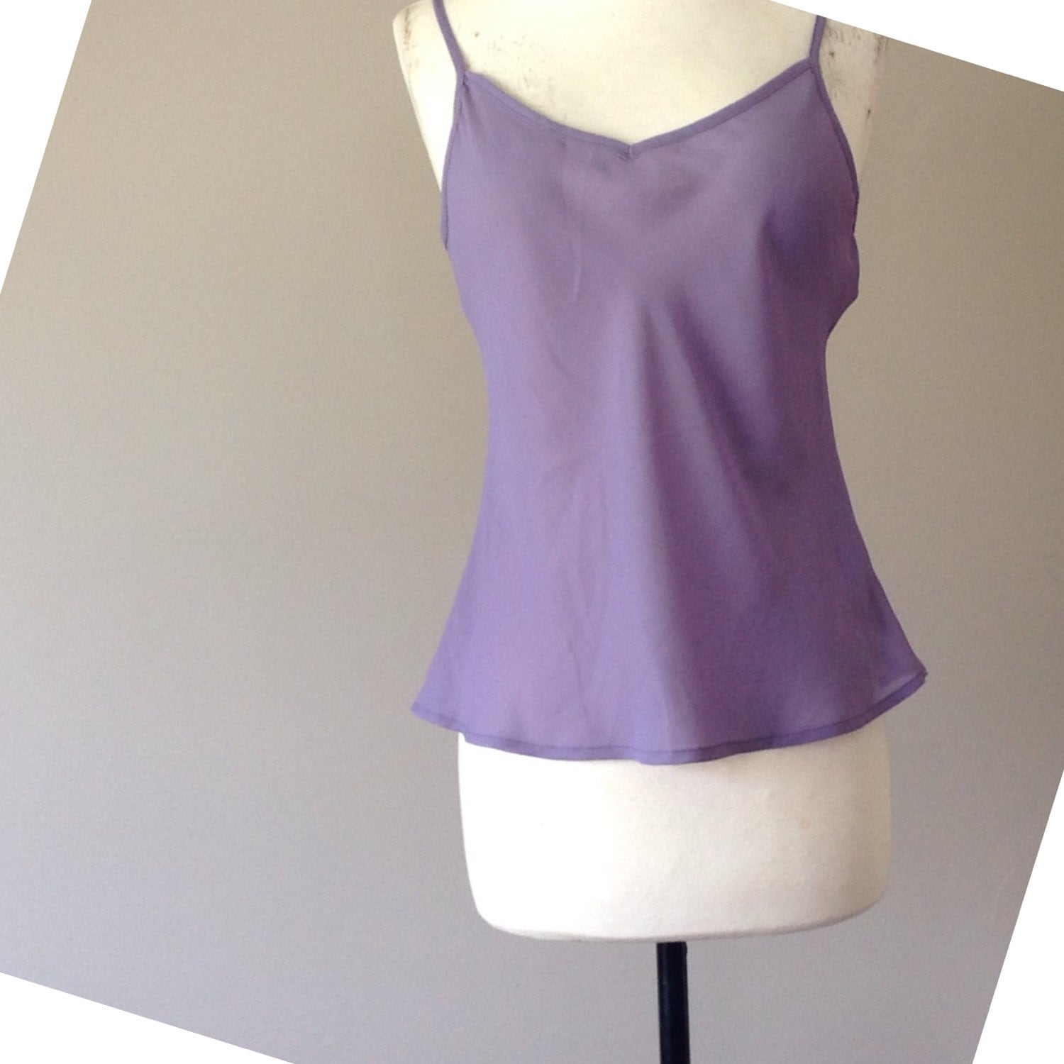 sheer chiffon camisole lingerie top / purple cami tank by LustNLux