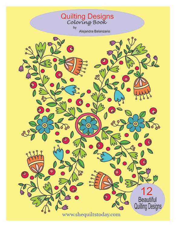 Coloring Book Quilting Designs by alebalanzario on Etsy