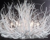 RESERVED FOR ELIZABETH!!! Widow Wicker - White Chandelier - Modern Rustic - Branch Chandelier - 6 Light - Enchanted Forest RESERVED FOR ELIZABETH!!! Widow Wicker - White Chandelier - Modern Rustic - Branch Chandelier - 6 Light - Enchanted Forest