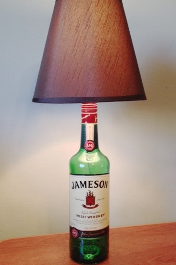 Jameson Whiskey Bottle Table Lamp Light by LampsReVampedandMore