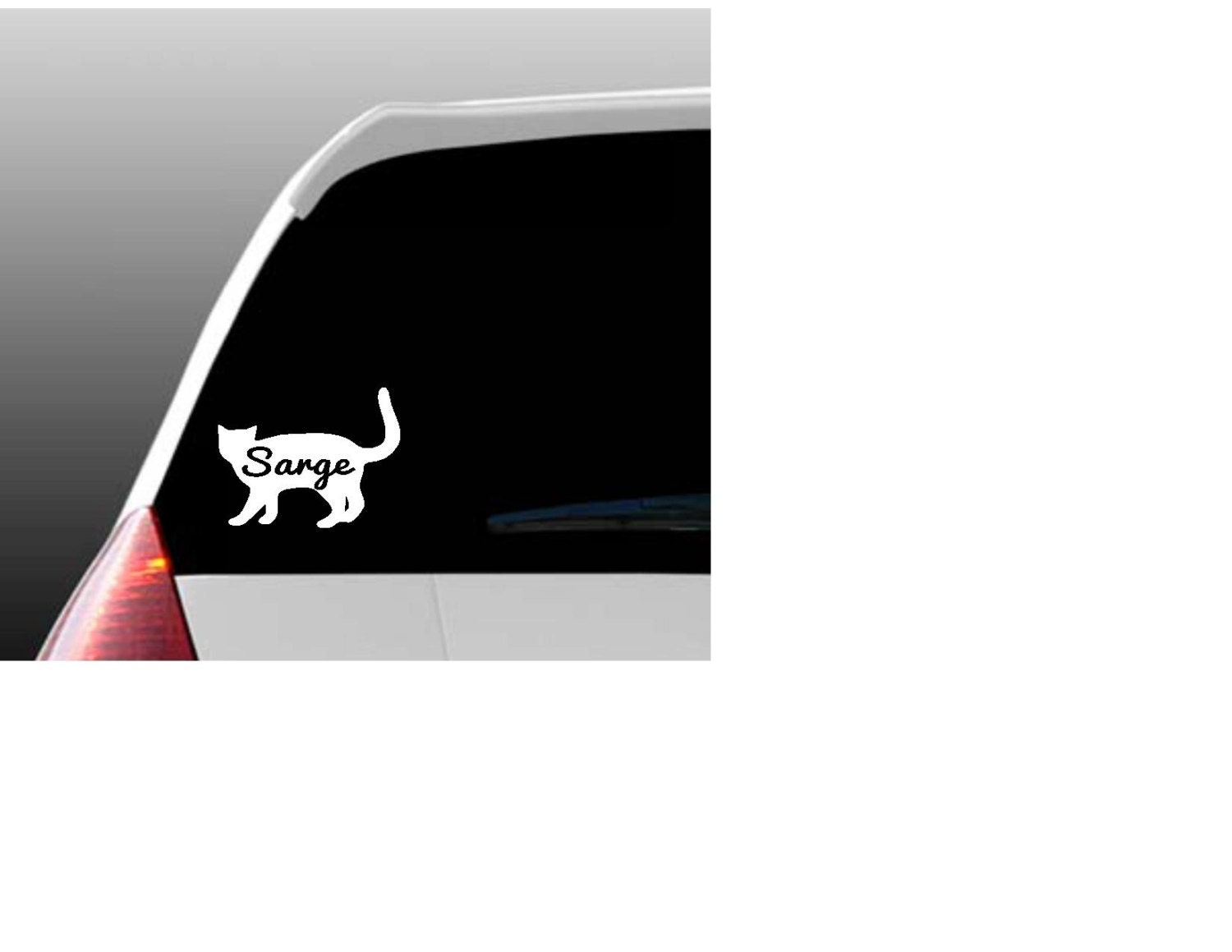 Personalized Cat Car Window Decal