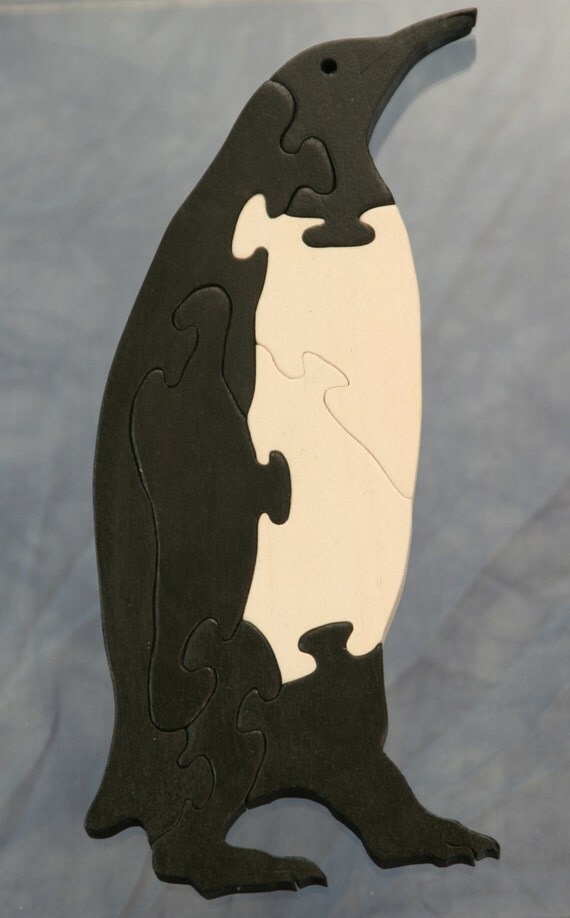 Wood Penguin Puzzle By Jolilimited On Etsy 