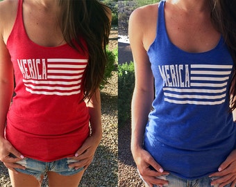 4th of July Shirt Women. 4th of July Shirts. 4th of July Tank Tops. USA Clothing. American Flag Clothing. America Tank Top. America Shirt.