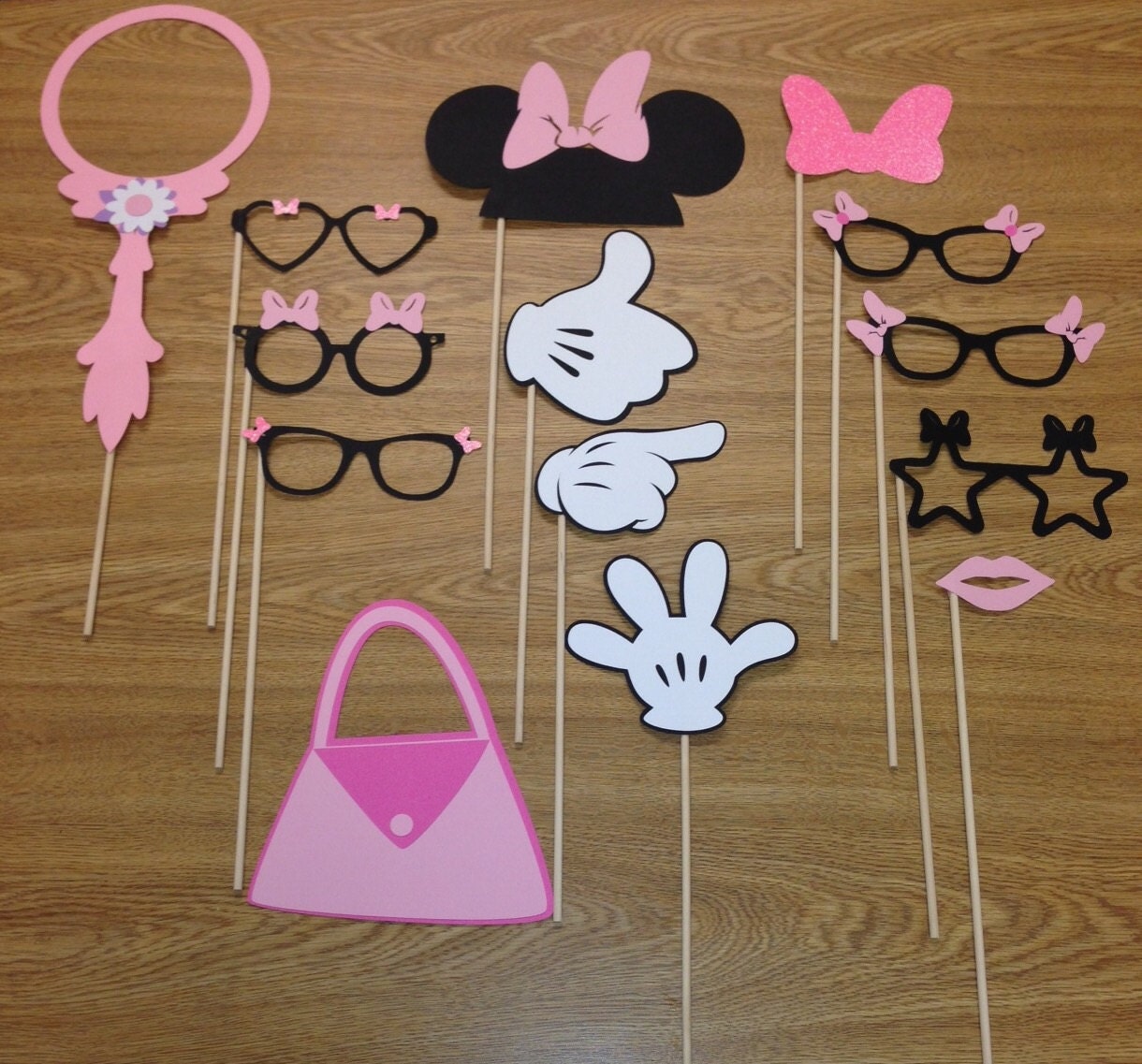 Minnie Mouse photo booth props Minnie Mouse birthday party