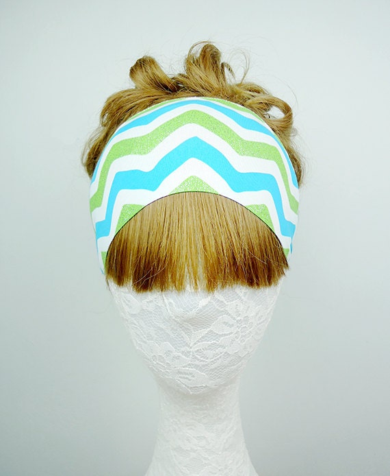 Zigzag Lycra headband headpiece yoga headband Hair by ogood
