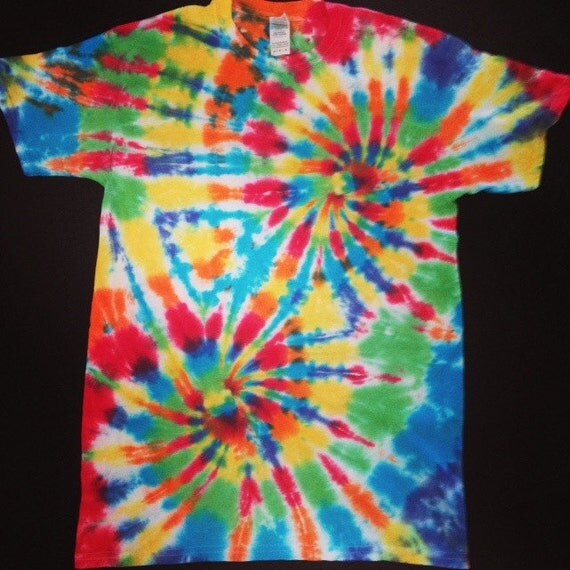 Double Spiral Tie-Dye Shirt Adult sizes Rainbow