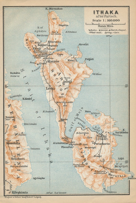 Ithaca Ancient Greece Map 