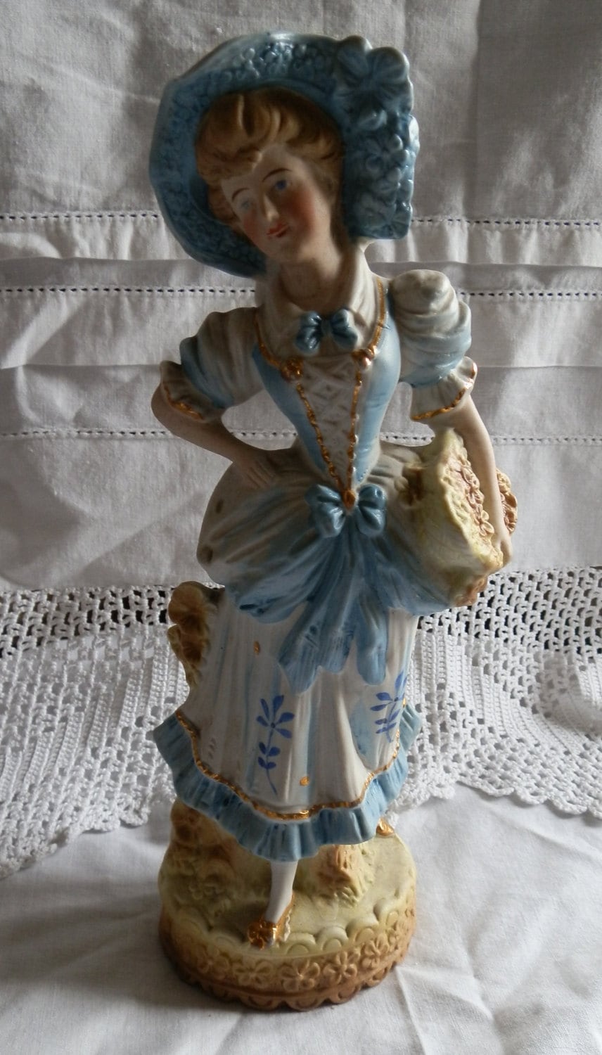 Antique German Bisque Woman Figurine c1900