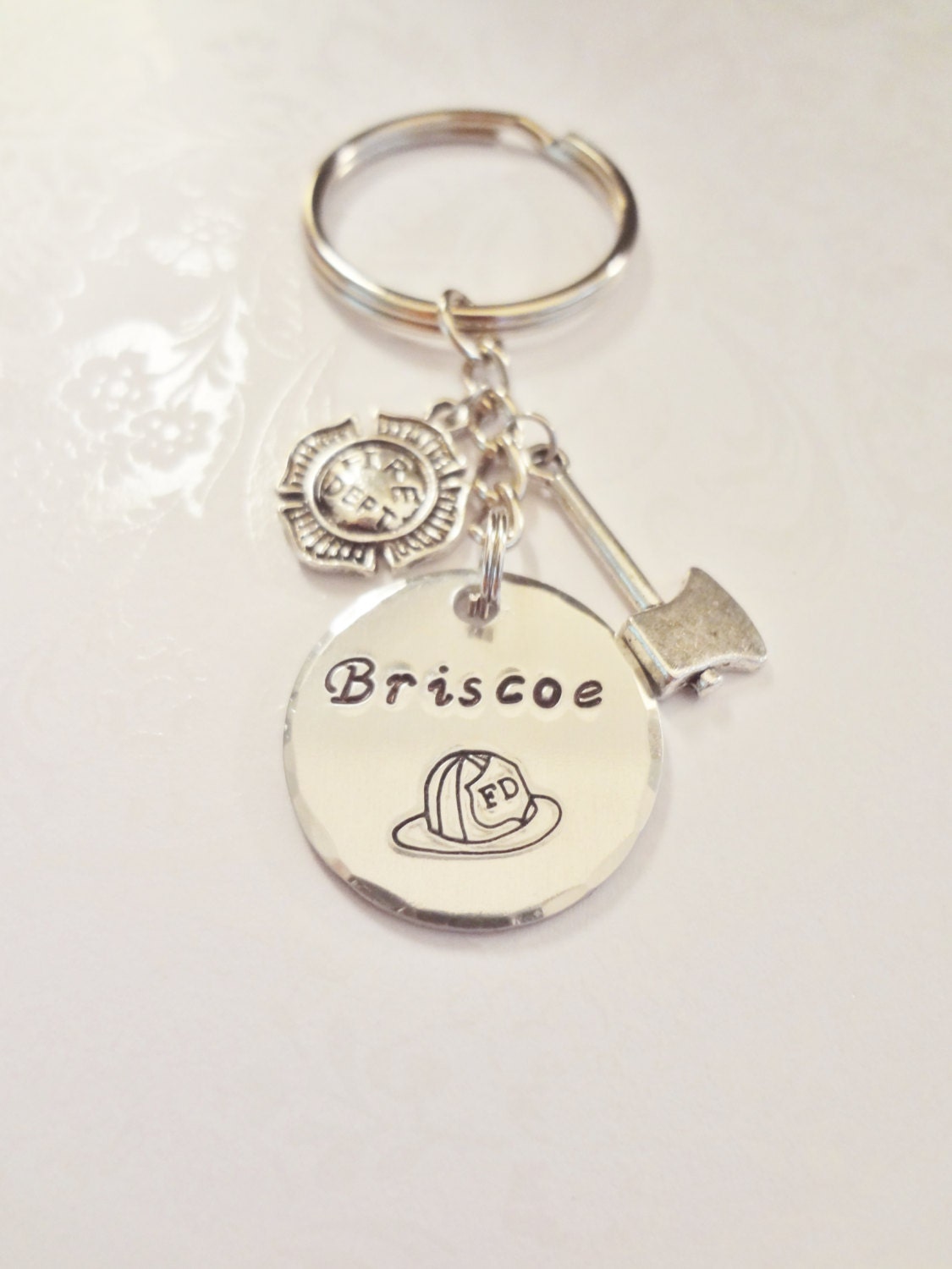 Personalized Firefighter Keychain Choice of 2 Firefighter