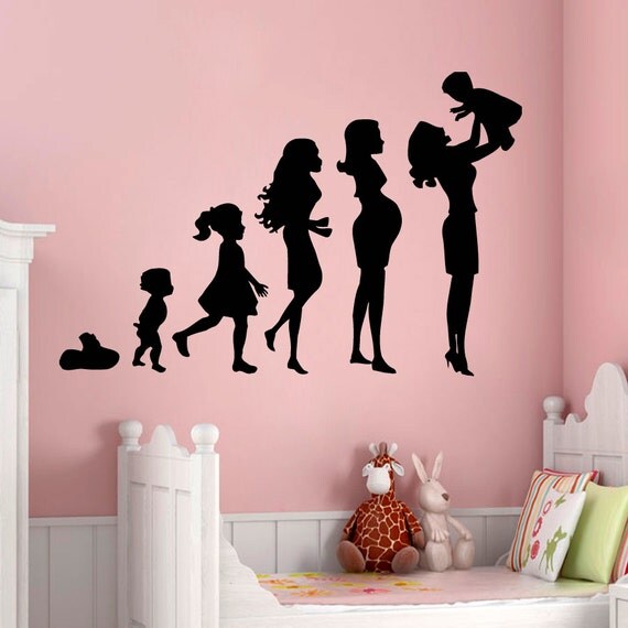 Items similar to Wall Decals Pregnancy Mother With a Baby Mother's Day