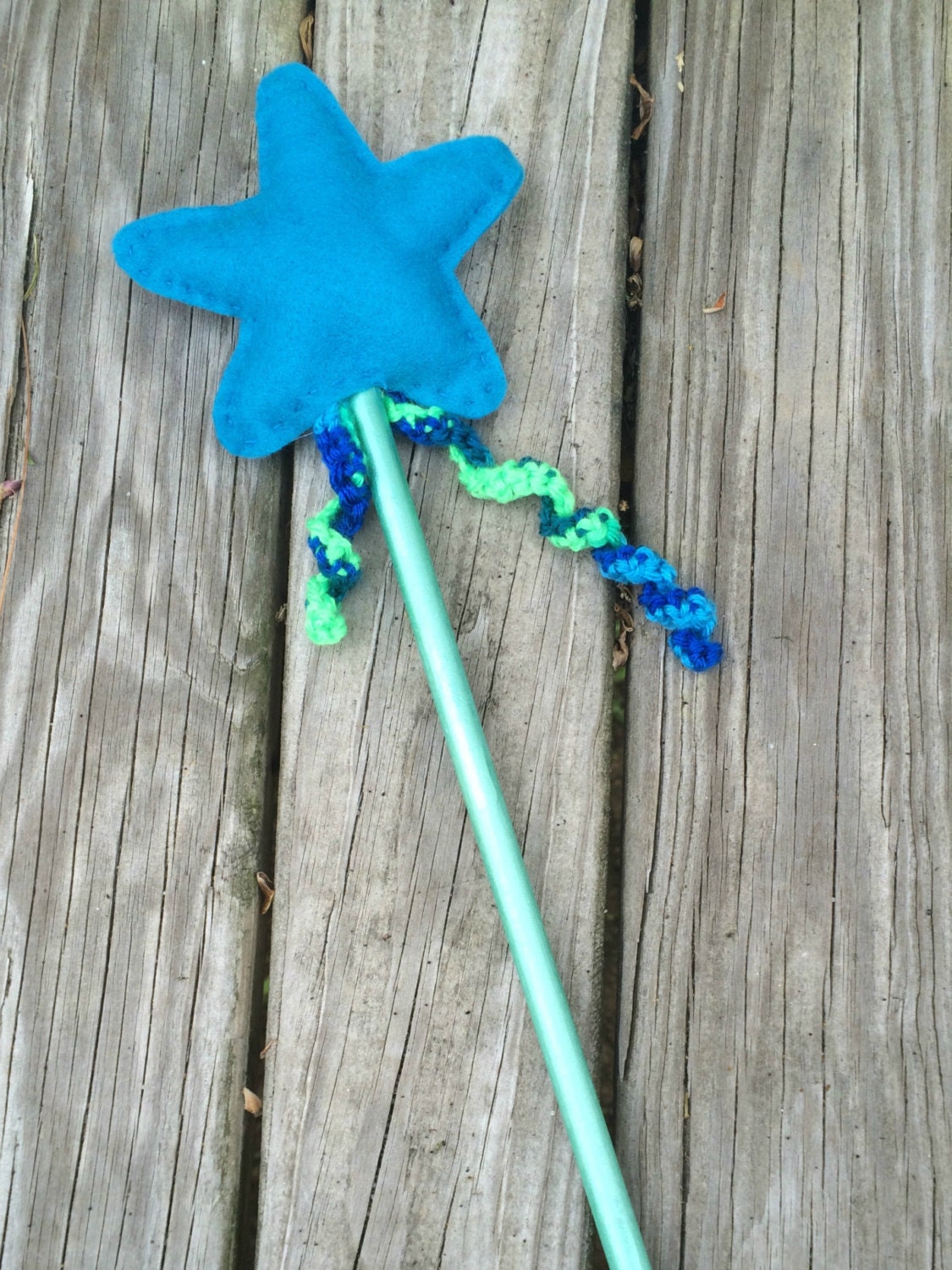 Pretend Play Blue Felt Star Wand Fairy Wand Felt Star Wand