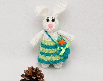Easter bunny Crochet Toys Rabbit Stuffed Animals Easter decoration Easter rabbit Soft toy Bunny with carrot kids gift for kids Easter gift