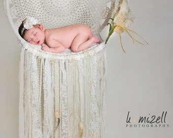 Lace Dream Catcher Photo Prop - Newborn Bohemian Photography Prop