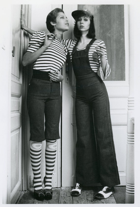 70s Fashion Girls Two Large 1970s Vintage Photographs