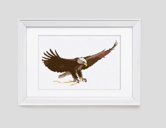 Eagle cross stitch pattern eagle counted cross stitch