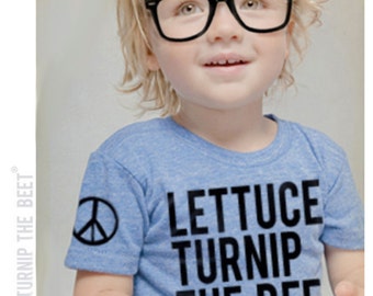 lettuce turnip the beet ® trademark brand OFFICIAL SITE - light blue heather track shirt with logo - baby and toddler sizes