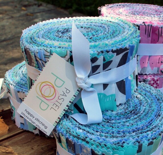 Pastel Pop Jelly Rolls Michael Miller Fabrics by StitchinStash