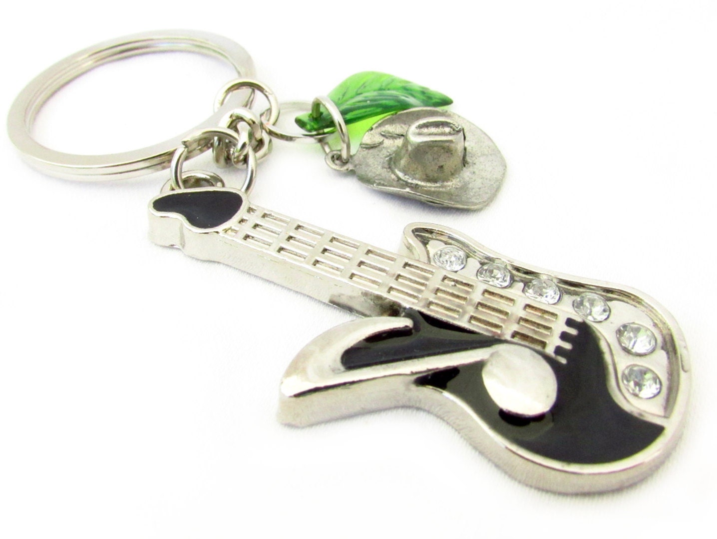 Guitar Keychain Country Keychain Music by EarthlieTreasures