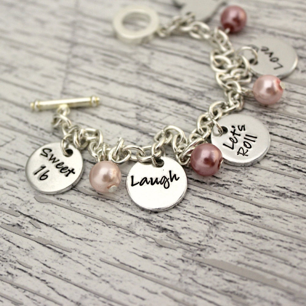 Sweet 16 Bracelet Sweet Sixteen Charm Bracelet Birthday