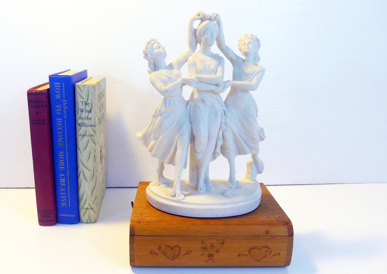 Vintage G Ruggeri Three Graces Sculpture Italy Three Maidens