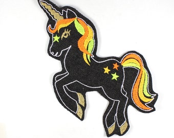 Unicorn XL Applique iron-on Patches 7.48 x 4.72 inch