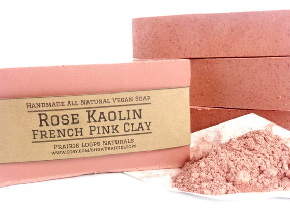 Vegan Soap Rose Kaolin French Rose Pink Clay Soap By Prairieloops