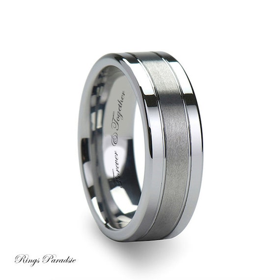 personalized tungsten wedding rings