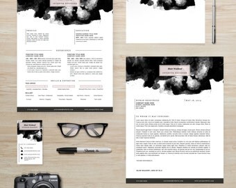 Resume Template Package | CV Template + Cover Letter + Business Card + Thank You Note for MS Word | Instant Digital Download | The "Blair"