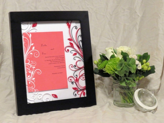 Made Wedding Gift / Wedding Invitation Frame / Custom Couple Gift ...