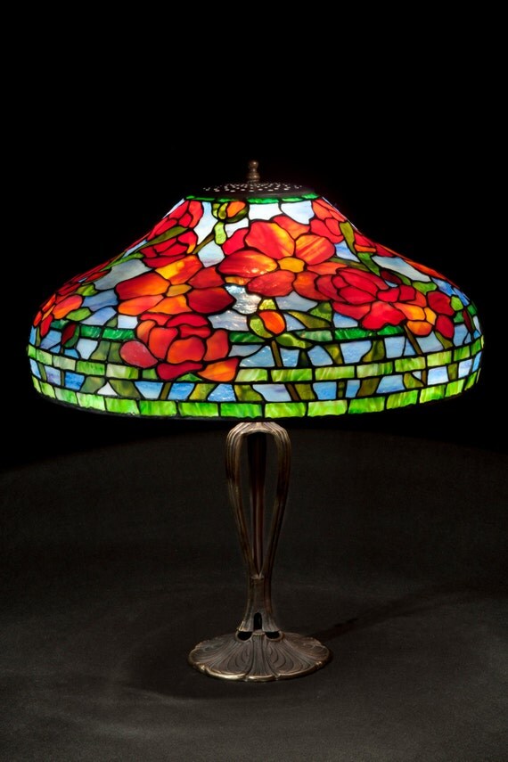 Peony Tiffany lamp
