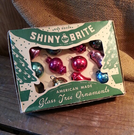 Vintage Miniature Glass Ornaments Shiny Brite by HeyDayClassics