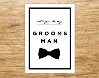 handmade groomsman invitation etsy