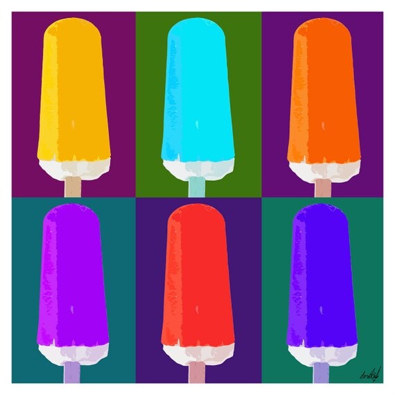 Ice Lolly Pop Art Canvas Print and Art Print by