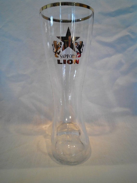 Sapporo Premium Beer Boot Glass Large by OffTheWallOddities
