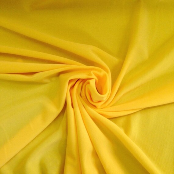 Yellow ITY Polyester Stretch Fabric
