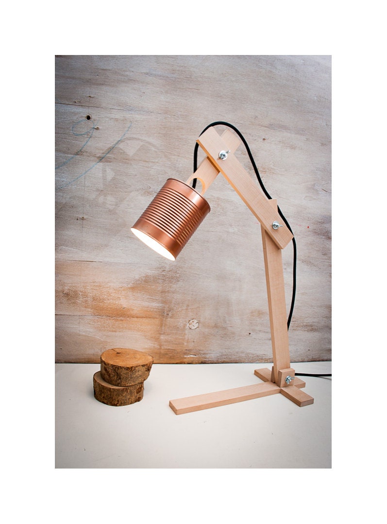 Copper Table lamps recycled cans recycle can lamps