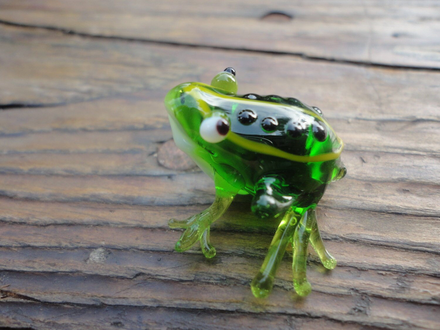 blown glass frogs