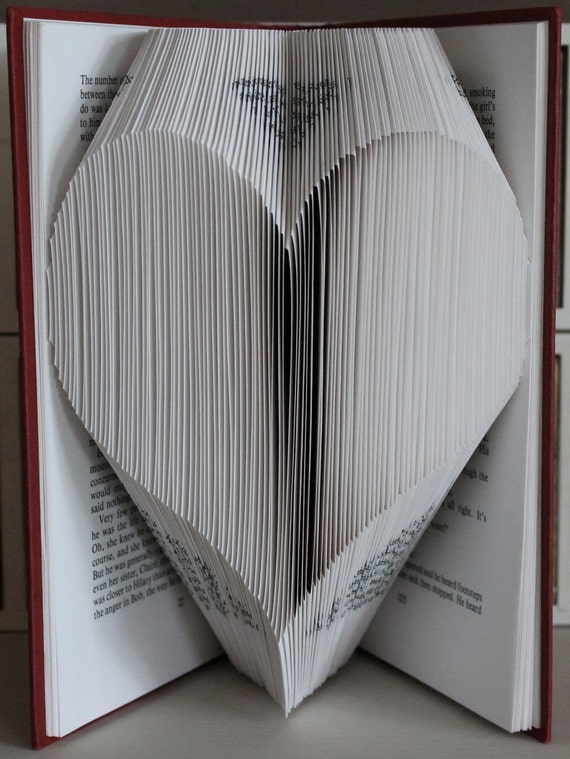 Book Folding Heart Pattern Instructions