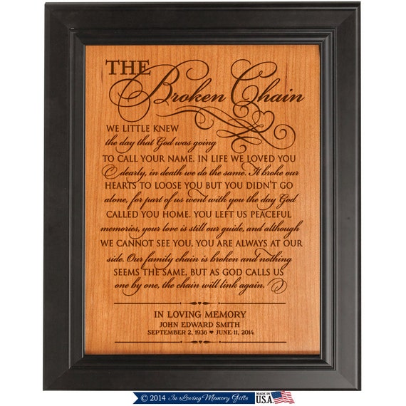 The Broken Chain Prayer Wall plaque by Inlovingmemorygifts on Etsy