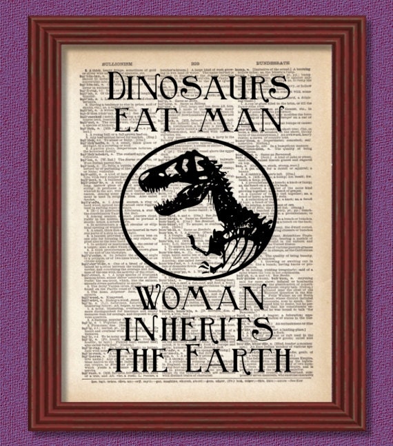 dinosaurs eat man